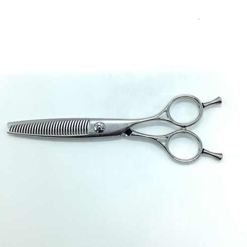 新品未使用【ルクスシザーLUXE】Fiji Gダマスカス メガネ シザー セニング 美容ハサミ すきばさみ 美容師 理容師 約25~30% 右利き 6インチ 中古 sc2554