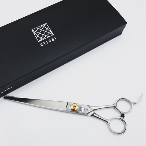 新品未使用【内海ウツミUTSUMI】JYO城 LEGEND EUG70 トリミングシザー オフセット 右利き トリマー ペット 7インチ 中古 sc1196