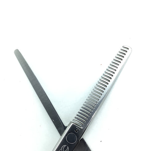 【ミズタニシザーズ ミズタニシザーMIZUTANI SCISSORS】Re-tro THINNING 30レトロ メガネ シザー セニング 美容ハサミ すきばさみ 美容師 理容師 約30% 左利き 5.7インチ 中古 sc2262