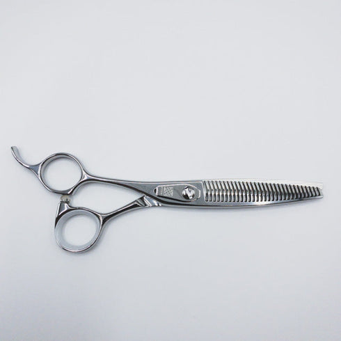 新品未使用【内海ウツミUTSUMI】OF15L 30目 オフセット シザー セニング 美容ハサミ すきばさみ 美容師 理容師 約15% 左利き 6インチ 中古 sc228