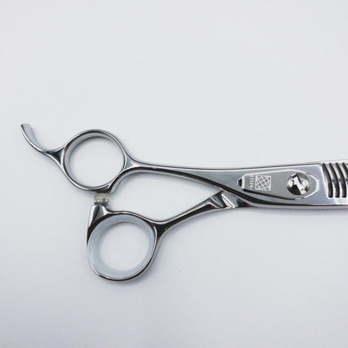 新品未使用【内海ウツミUTSUMI】OF15L 30目 オフセット シザー セニング 美容ハサミ すきばさみ 美容師 理容師 約15% 左利き 6インチ 中古 sc228