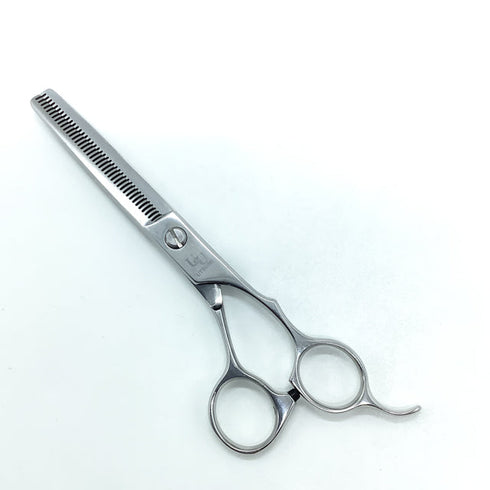 【内海ウツミUTSUMI】WT-60/40 両グシ トリミングシザー 右利き セニング トリマー ペット 6インチ 中古 sc2289