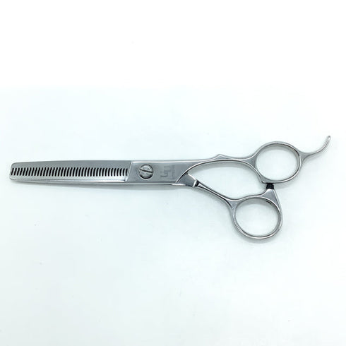 【内海ウツミUTSUMI】WT-60/40 両グシ トリミングシザー 右利き セニング トリマー ペット 6インチ 中古 sc2289