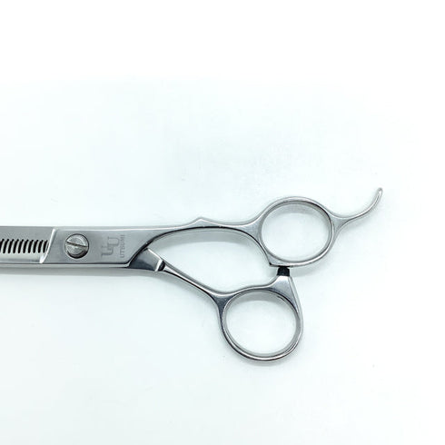 【内海ウツミUTSUMI】WT-60/40 両グシ トリミングシザー 右利き セニング トリマー ペット 6インチ 中古 sc2289