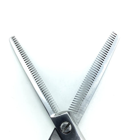 【内海ウツミUTSUMI】WT-60/40 両グシ トリミングシザー 右利き セニング トリマー ペット 6インチ 中古 sc2289