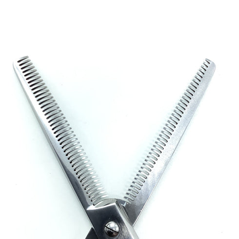 【内海ウツミUTSUMI】WT-60/40 両グシ トリミングシザー 右利き セニング トリマー ペット 6インチ 中古 sc2289