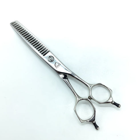 【ミズタニシザーズ ミズタニシザーMIZUTANI SCISSORS】YURAGI ZEROユラギ ゼロ メガネ シザー セニング 美容ハサミ すきばさみ 美容師 理容師 約10% 右利き 6インチ 中古 sc2295