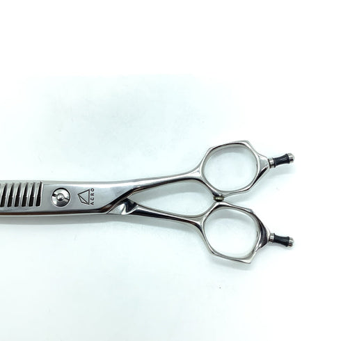 【ミズタニシザーズ ミズタニシザーMIZUTANI SCISSORS】YURAGI ZEROユラギ ゼロ メガネ シザー セニング 美容ハサミ すきばさみ 美容師 理容師 約10% 右利き 6インチ 中古 sc2295