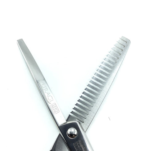 【ミズタニシザーズ ミズタニシザーMIZUTANI SCISSORS】YURAGI ZEROユラギ ゼロ メガネ シザー セニング 美容ハサミ すきばさみ 美容師 理容師 約10% 右利き 6インチ 中古 sc2295