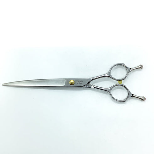 【シルバーラインSilverLine】 ギザ刃カーブ トリミングシザー メガネ 右利き トリマー ペット 7インチ 中古 sc2297