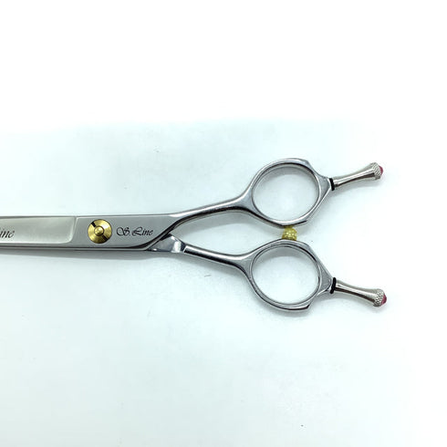 【シルバーラインSilverLine】 ギザ刃カーブ トリミングシザー メガネ 右利き トリマー ペット 7インチ 中古 sc2297