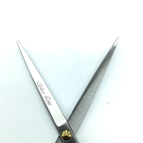 【シルバーラインSilverLine】 ギザ刃カーブ トリミングシザー メガネ 右利き トリマー ペット 7インチ 中古 sc2297