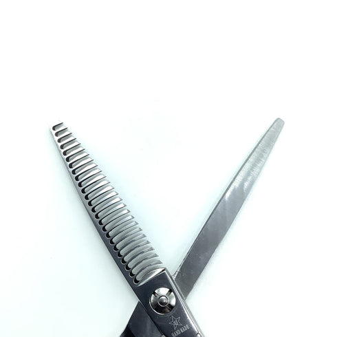 【シザーズジャパンSCISSORS JAPAN】J-FLOR25 メガネ シザー セニング 美容ハサミ すきばさみ 美容師 理容師 約10~15% 右利き 5.7インチ 中古 sc2305