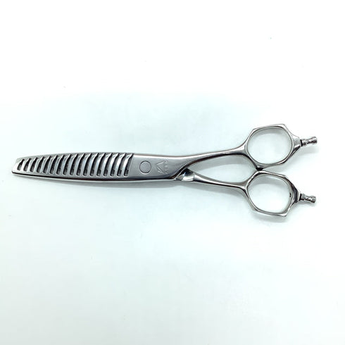 【ミズタニシザーズ ミズタニシザーMIZUTANI SCISSORS】ACRO Acroleaf WIDE M-25 メガネ シザー セニング 美容ハサミ すきばさみ 美容師 理容師 約15~25% 右利き 5.8インチ 中古 sc2307