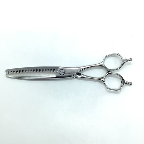 【ミズタニシザーズ ミズタニシザーMIZUTANI SCISSORS】ACRO Acroleaf WIDE M-25 メガネ シザー セニング 美容ハサミ すきばさみ 美容師 理容師 約15~25% 右利き 5.8インチ 中古 sc2307
