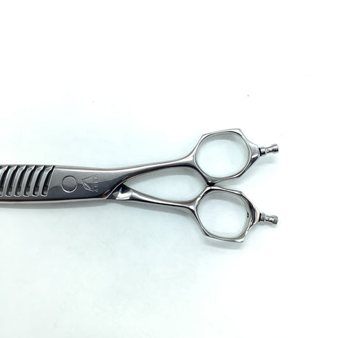 【ミズタニシザーズ ミズタニシザーMIZUTANI SCISSORS】ACRO Acroleaf WIDE M-25 メガネ シザー セニング 美容ハサミ すきばさみ 美容師 理容師 約15~25% 右利き 5.8インチ 中古 sc2307