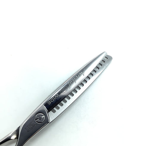 【ミズタニシザーズ ミズタニシザーMIZUTANI SCISSORS】ACRO Acroleaf WIDE M-25 メガネ シザー セニング 美容ハサミ すきばさみ 美容師 理容師 約15~25% 右利き 5.8インチ 中古 sc2307