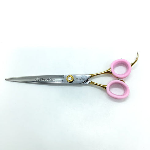 【シルバーラインSilverLine】国民三銃士ノコギリ刃KUTS700 トリミングシザー オフセット 右利き トリマー ペット 7インチ 中古 sc2314