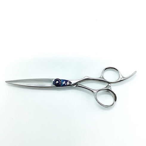 【BUGEI武芸】HXFR57カーブ スライド ドライカット シザー オフセット 理容 美容ハサミ 美容師 理容師 右利き 5.7インチ 中古 sc2316