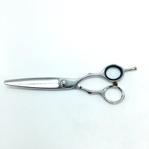 【SHEEMA Hi-TEC島理研】R-SLIDER60 ドライカット カーブ シザー メガネ 理容 美容ハサミ 美容師 理容師 右利き 6インチ 中古 sc2323