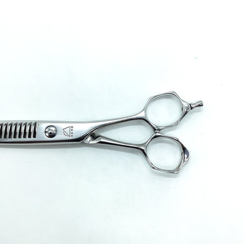 【ミズタニシザーズ ミズタニシザーMIZUTANI SCISSORS】ACRO YURAGI4 ユラギ メガネ シザー セニング 美容ハサミ すきばさみ 美容師 理容師 約15~20% 右利き 6インチ 中古 sc2324