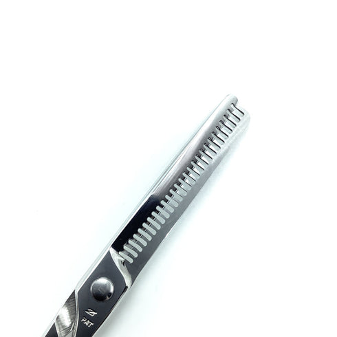 【ナルトシザーズ ナルトシザーNARUTO SCISSORS】二梳きミスティランS27 両グシ オフセット シザー セニング 美容ハサミ すきばさみ 美容師 理容師 約5~10% 右利き 5.8インチ 中古 sc2325