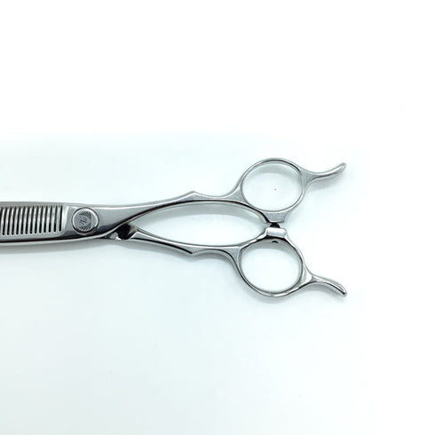 【ナルトシザーズ ナルトシザーNARUTO SCISSORS】レオヴィスタMT40 メガネ シザー セニング 美容ハサミ すきばさみ 美容師 理容師 約40% 右利き 5.9インチ 中古 sc2326