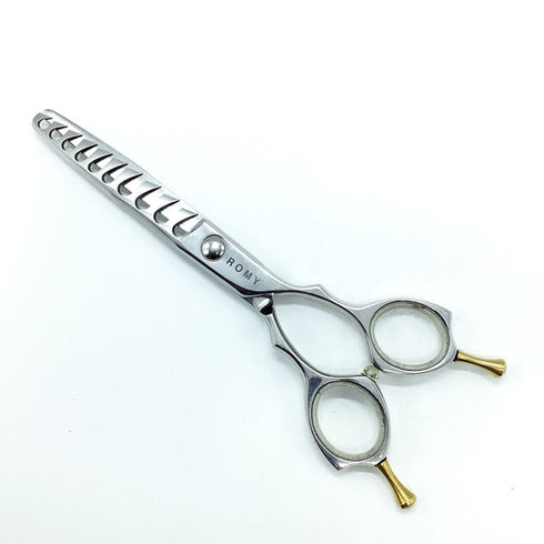 【トラックスシザーズ トラックスシザーTRACKS SCISSORS】PERM10 メガネ シザー セニング 美容ハサミ すきばさみ 美容師 理容師 約15~25% 右利き 6インチ 中古 sc2335