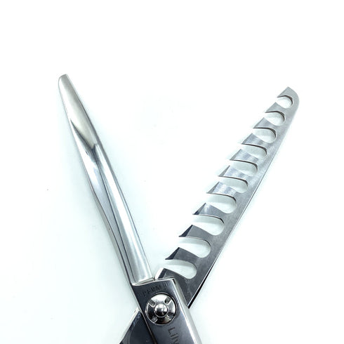 【トラックスシザーズ トラックスシザーTRACKS SCISSORS】PERM10 メガネ シザー セニング 美容ハサミ すきばさみ 美容師 理容師 約15~25% 右利き 6インチ 中古 sc2335