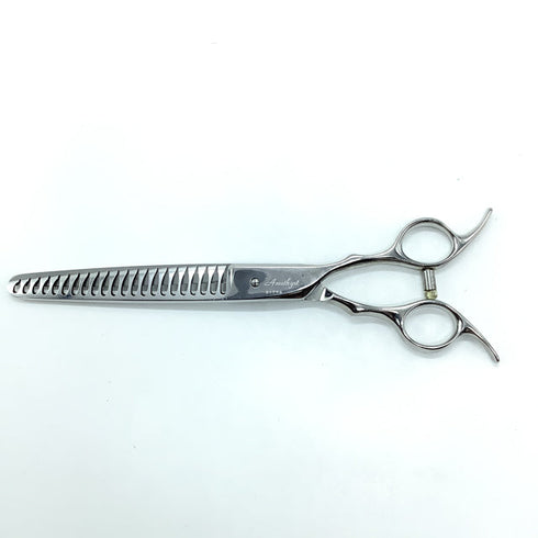 【アメジストAmethyst Kissキスシザー】 トリミングシザー ブレンディング 右利き セニング トリマー ペット 7.5インチ 中古 sc2336