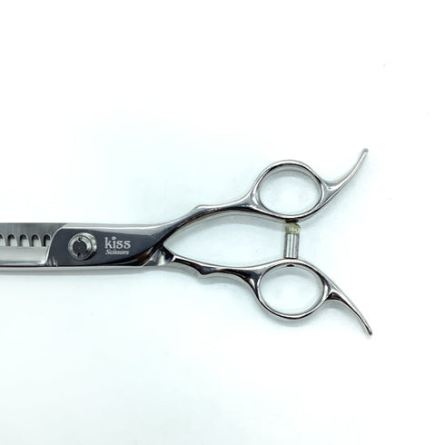 【アメジストAmethyst Kissキスシザー】 トリミングシザー ブレンディング 右利き セニング トリマー ペット 7.5インチ 中古 sc2336