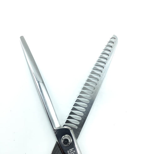 【アメジストAmethyst Kissキスシザー】 トリミングシザー ブレンディング 右利き セニング トリマー ペット 7.5インチ 中古 sc2336