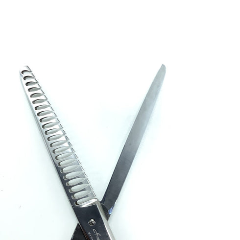 【アメジストAmethyst Kissキスシザー】 トリミングシザー ブレンディング 右利き セニング トリマー ペット 7.5インチ 中古 sc2336