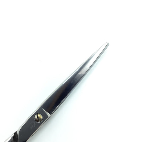 【キクイシザーズ キクイシザーKIKUI】COBALT 75 シザー オフセット 理容 美容ハサミ 美容師 理容師 右利き 6インチ 中古 sc2343