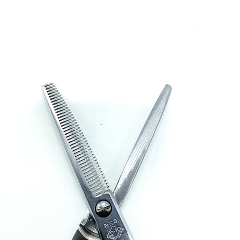 【R.E.G O-K】40 オフセット シザー セニング 美容ハサミ すきばさみ 美容師 理容師 約30~35% 右利き 6.2インチ 中古 sc2354