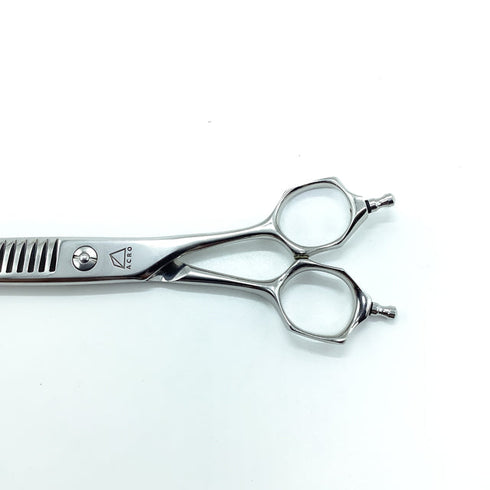 【ミズタニシザーズ ミズタニシザーMIZUTANI SCISSORS】ACRO YURAGI6 メガネ シザー セニング 美容ハサミ すきばさみ 美容師 理容師 約25~30% 右利き 6インチ 中古 sc2355