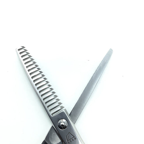 【ミズタニシザーズ ミズタニシザーMIZUTANI SCISSORS】ACRO YURAGI6 メガネ シザー セニング 美容ハサミ すきばさみ 美容師 理容師 約25~30% 右利き 6インチ 中古 sc2355