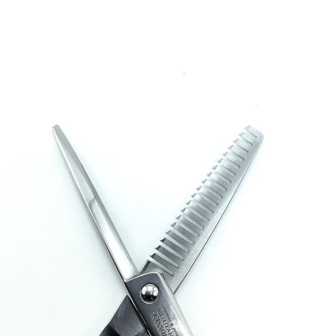 【ミズタニシザーズ ミズタニシザーMIZUTANI SCISSORS】ACRO YURAGI6 メガネ シザー セニング 美容ハサミ すきばさみ 美容師 理容師 約25~30% 右利き 6インチ 中古 sc2355