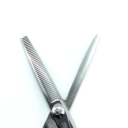 【NSP】NO.4000 COBALT オフセット シザー セニング 美容ハサミ すきばさみ 美容師 理容師 約30% 右利き 6インチ 中古 sc2370