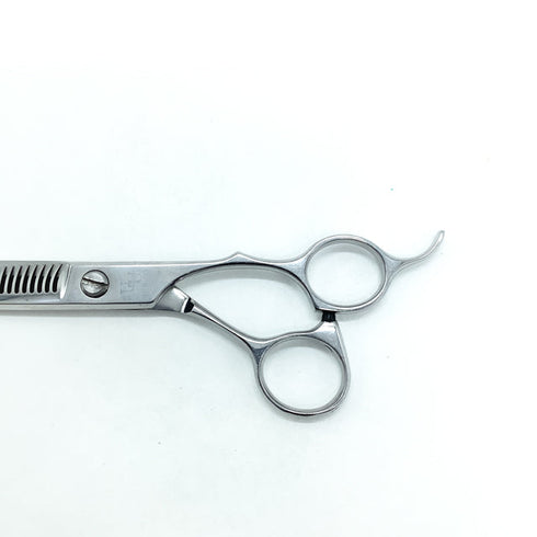 【内海ウツミUTSUMI】WT-60/30 オフセット シザー 両グシ セニング 美容ハサミ すきばさみ 美容師 理容師 約10~20% 右利き 6インチ 中古 sc2380