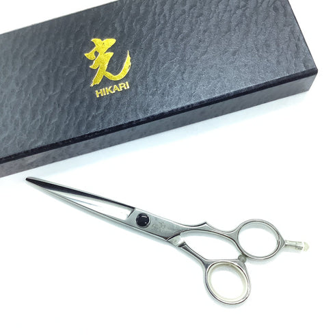 新品未使用【ヒカリシザーズHIKARI光シザーHIKARI SCISSORS】E-6 シザー オフセット 理容 美容ハサミ 美容師 理容師 右利き 6.2インチ 中古 sc2426