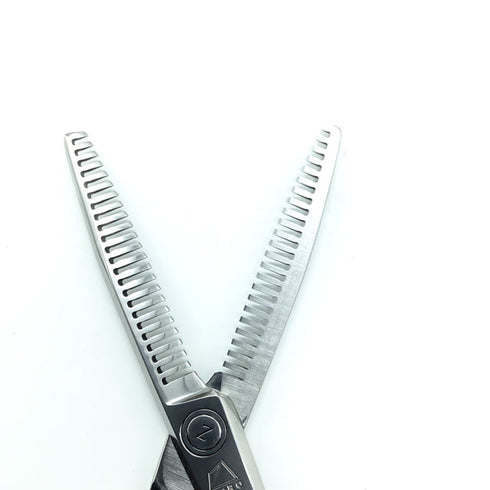 【ミズタニシザーズ ミズタニシザーMIZUTANI SCISSORS】Z DUAL ZD-3 メガネ シザー セニング 美容ハサミ すきばさみ 美容師 理容師 約15% 右利き 6インチ 中古 sc2391