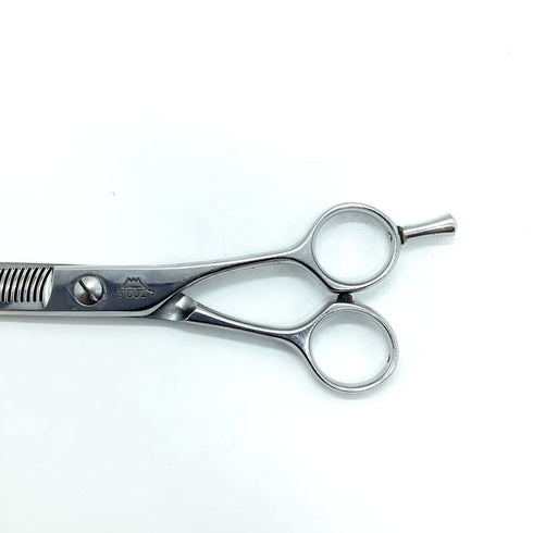 【FUJIフジシザー】TR60-37両グシ メガネ シザー セニング 美容ハサミ すきばさみ 美容師 理容師 約20~25% 右利き 6インチ 中古 sc2401