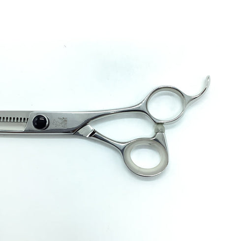 新品未使用【ヒカリシザーズHIKARI光シザーHIKARI SCISSORS】6032a 逆刃 オフセット シザー セニング 美容ハサミ すきばさみ 美容師 理容師 約40% 右利き 6インチ 中古 sc2429