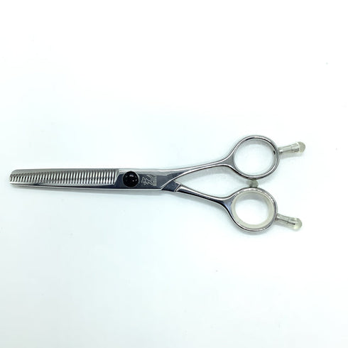 新品未使用【ヒカリシザーズHIKARI光シザーHIKARI SCISSORS】T-37 メガネ シザー セニング 美容ハサミ すきばさみ 美容師 理容師 約25% 右利き 5.7インチ 中古 sc2413