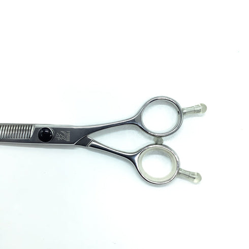 新品未使用【ヒカリシザーズHIKARI光シザーHIKARI SCISSORS】T-37 メガネ シザー セニング 美容ハサミ すきばさみ 美容師 理容師 約25% 右利き 5.7インチ 中古 sc2413