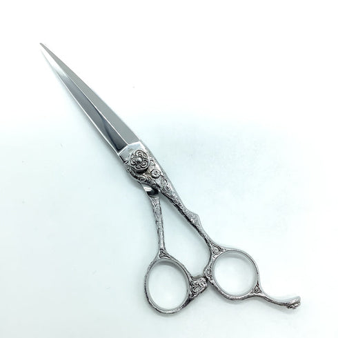 美品【ナルトシザーズ ナルトシザーNARUTO SCISSORS】ギルビーZ唐草 シザー オフセット 理容 美容ハサミ 美容師 理容師 右利き 6.3インチ 中古 sc2420