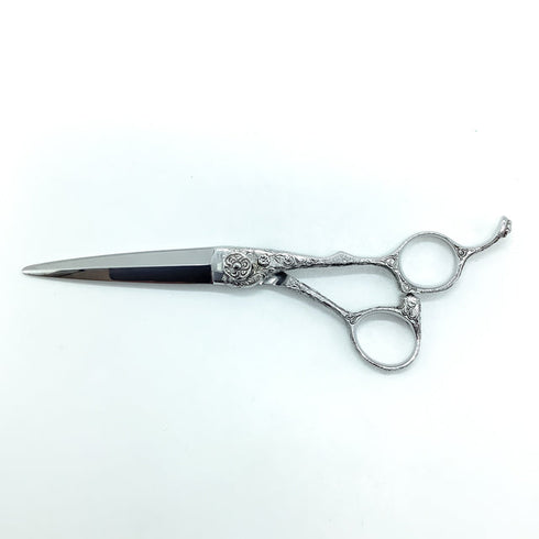 美品【ナルトシザーズ ナルトシザーNARUTO SCISSORS】ギルビーZ唐草 シザー オフセット 理容 美容ハサミ 美容師 理容師 右利き 6.3インチ 中古 sc2420