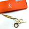 【ミズタニシザーズ ミズタニシザーMIZUTANI SCISSORS】SWIVEL S-01 × wood ring シザー オフセット 理容 美容ハサミ 美容師 理容師 右利き 5.7インチ 中古 sc2434