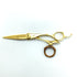 【ミズタニシザーズ ミズタニシザーMIZUTANI SCISSORS】SWIVEL S-01 × wood ring シザー オフセット 理容 美容ハサミ 美容師 理容師 右利き 5.7インチ 中古 sc2434